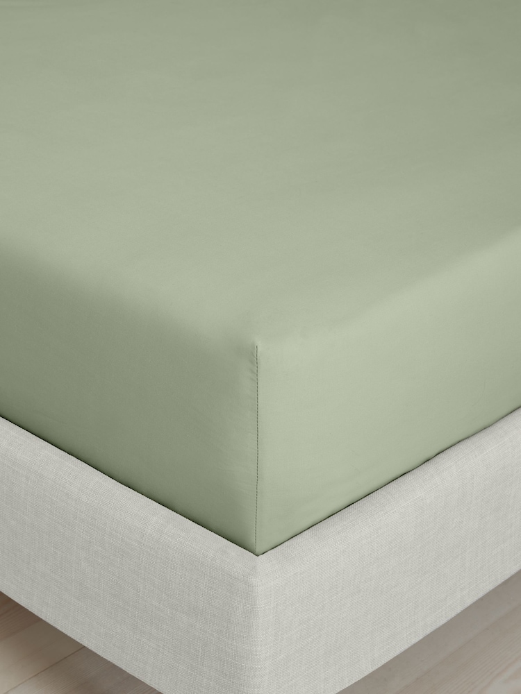 Bianca 200 Thread Count 100% Cotton Percale Extra Deep Fitted Sheet - Изображение 1 из 4