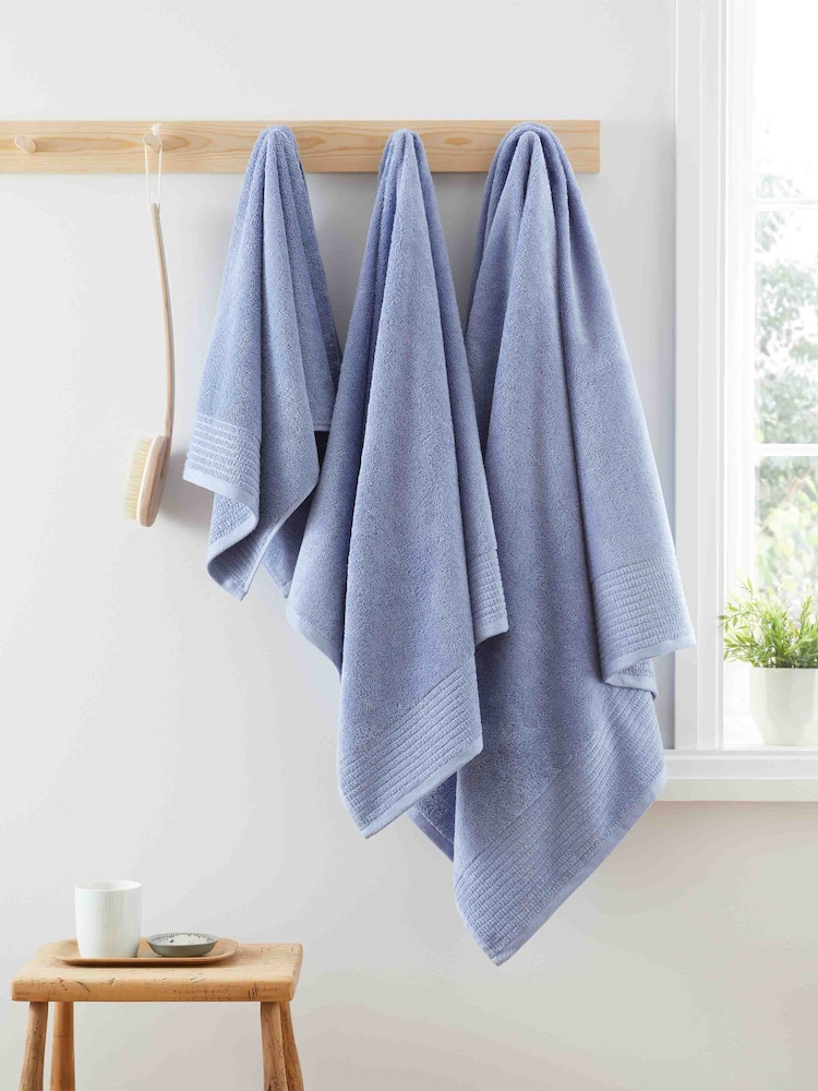 Bianca Blue Egyptian 100% Cotton Towel - Image 2 of 4