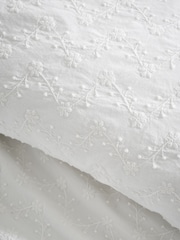 Bianca White French Knot Jacquard 100% Cotton Duvet Cover Set - Image 5 of 5