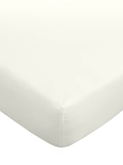 Bianca Cream 180 Thread Count Cotton Fitted Sheet - Image 2 of 3