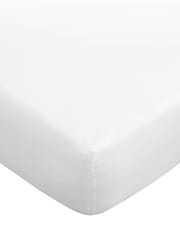 Bianca White 180 Thread Count Cotton Fitted Sheet - Image 2 of 3