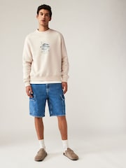 Neutral Crew Sweatshirt Hokusai Graphic License Crew Sweatshirt - Image 2 of 7