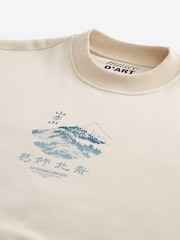 Neutral Crew Sweatshirt Hokusai Graphic License Crew Sweatshirt - Image 6 of 7