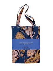 Matthew Williamson Navy Blue Peacock Leopard 100% Cotton Sateen Duvet Cover Set - Image 6 of 6
