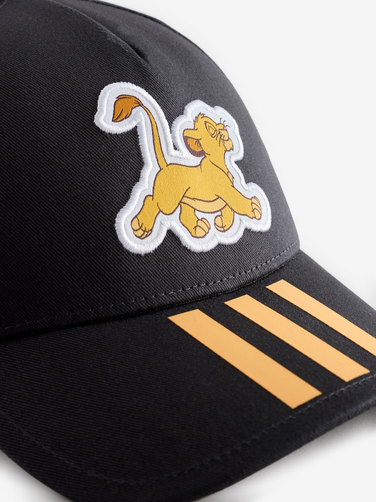 adidas Black Little Kids Disneys Lion Print King 100% Cotton Hat - Image 3 of 3