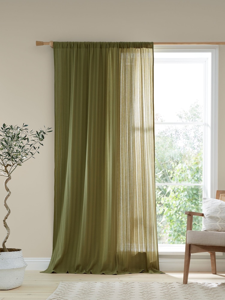 Pineapple Elephant Zofia Broderie Anglaise 100% Cotton Sheer Panel Voile - Imagem 1 de 4