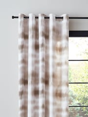 Catherine Lansfield Natural Ombre Texture Lined Eyelet Curtains - Image 6 of 6
