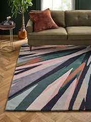 Green/Blue Papillion Shine Rug - Image 1 of 5