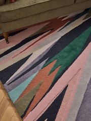 Green/Blue Papillion Shine Rug - Image 2 of 5
