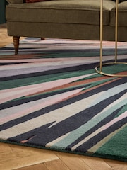 Green/Blue Papillion Shine Rug - Image 3 of 5