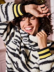 Rockett St George Zebra Print Borg Fleece - Image 4 of 9