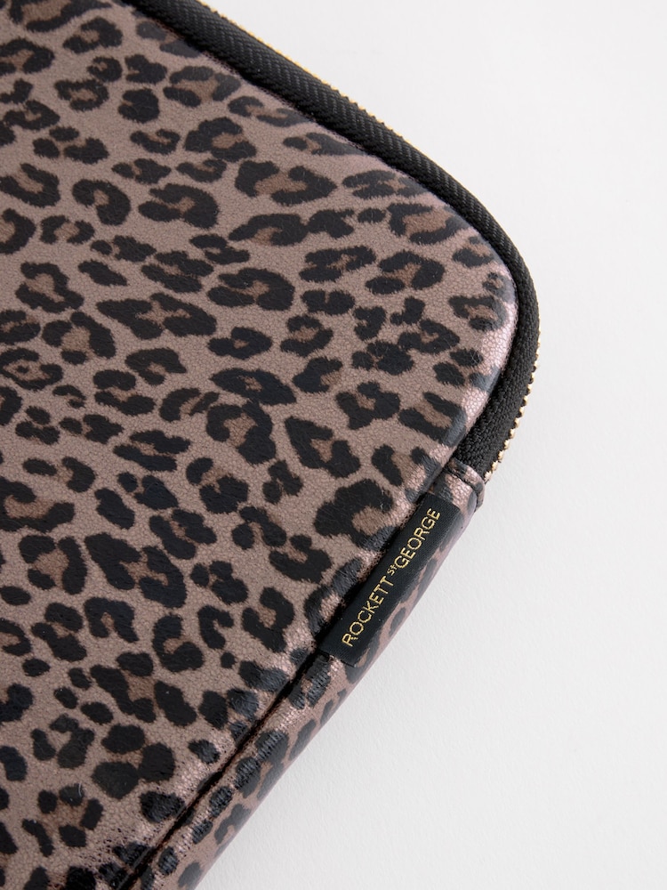 Rockett St George Leopard Print Laptop Case - Image 4 of 4