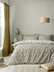 Pineapple Elephant Olive Green Tangier Floral Reversible Duvet Cover Set - Image 1 of 4