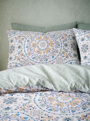 Pineapple Elephant Green Safiya Mandala Reversible Duvet Cover Set - Image 4 of 5