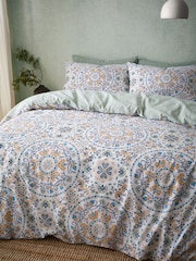 Pineapple Elephant Green Safiya Mandala Reversible Duvet Cover Set - Image 5 of 5