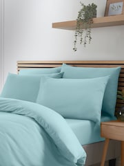 Catherine Lansfield Blue So Soft Easy Iron Duvet Cover Set - Image 2 of 2