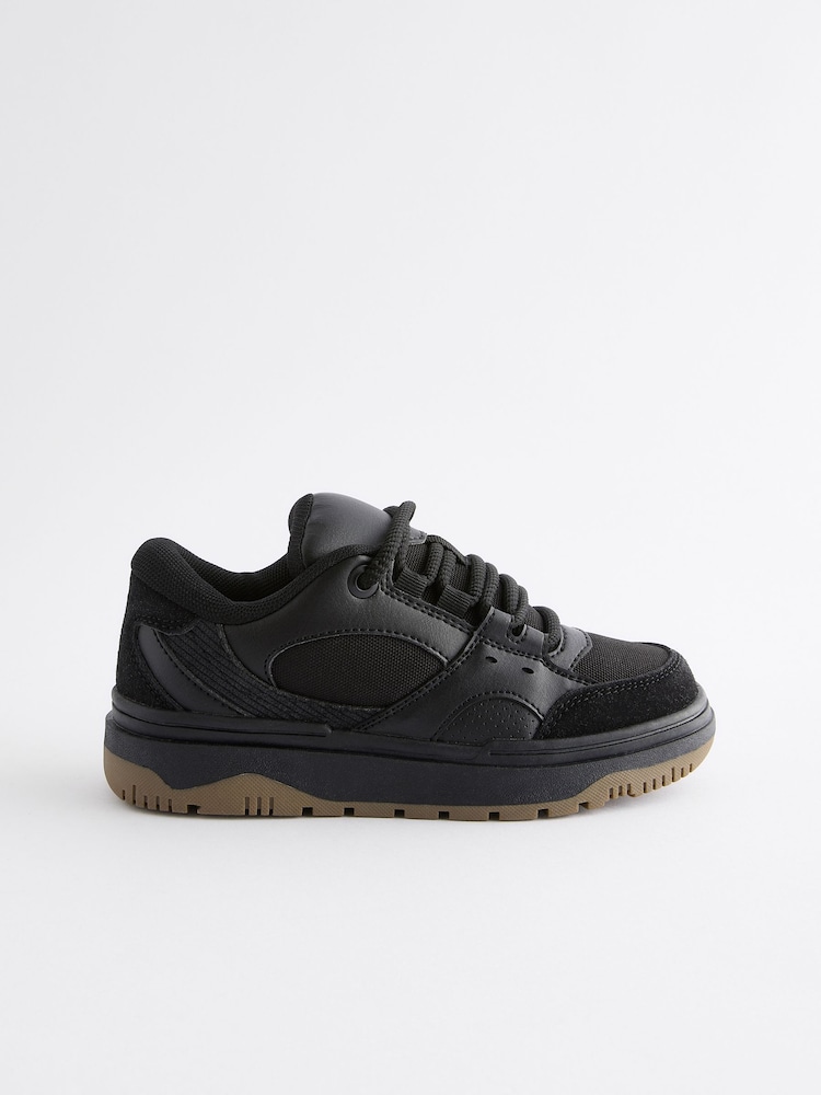Black Chunky Skate Trainers - Image 2 of 5 Black Chunky Skate Trainers - Image 2 of 5