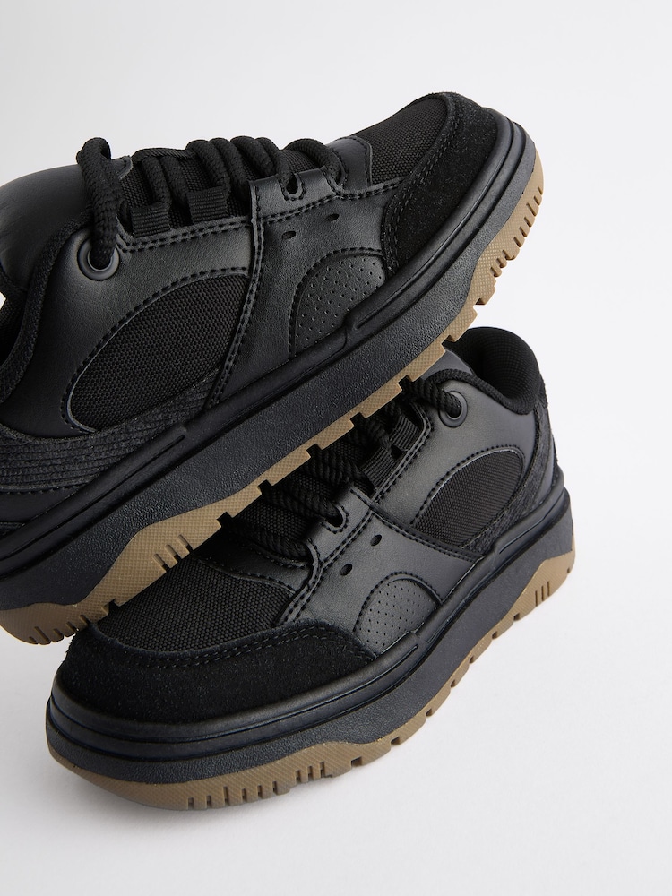 Black Chunky Skate Trainers - Image 5 of 5 Black Chunky Skate Trainers - Image 5 of 5