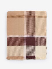 Barbour® Brown Blair Tartan Check Scarf - Image 3 of 4