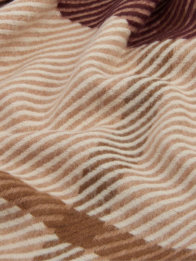 Barbour® Brown Blair Tartan Check Scarf - Image 4 of 4