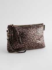 Rockett St George Leopard Print Animal Clutch Bag - Image 1 of 5
