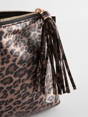 Rockett St George Leopard Print Animal Clutch Bag - Image 3 of 5