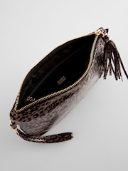 Rockett St George Leopard Print Animal Clutch Bag - Image 5 of 5