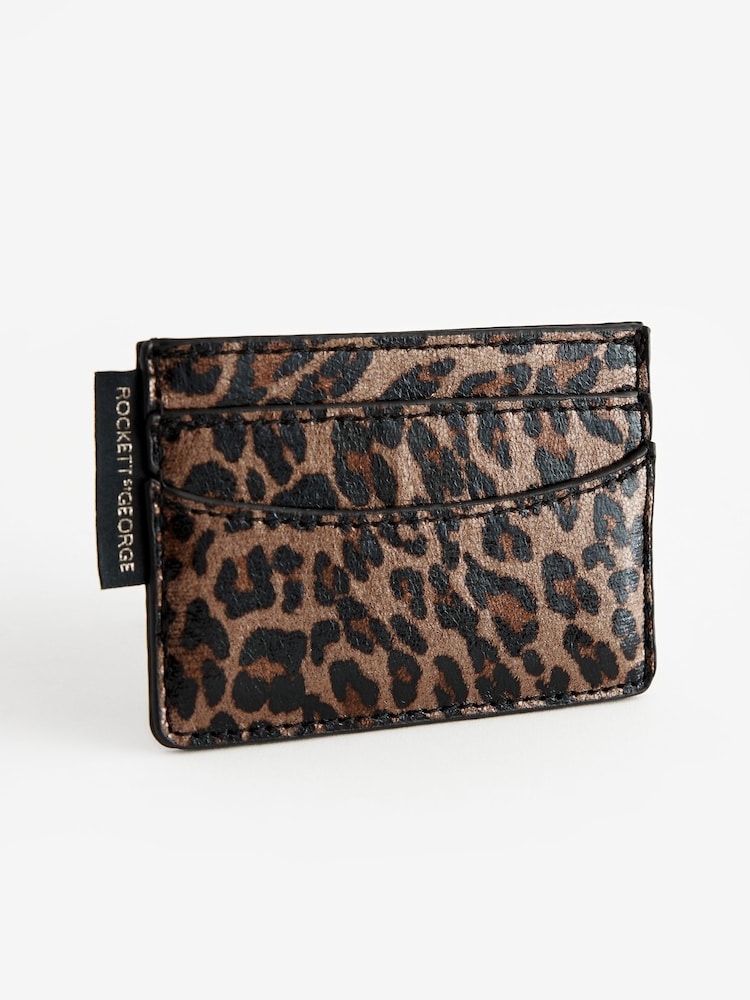 Rockett St George Leopard Print Card Holder - Image 1 of 4