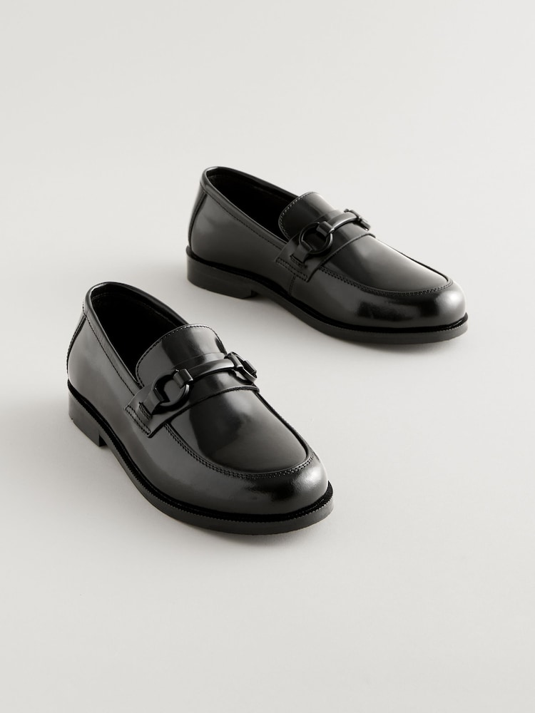 Black Patent Leather Loafers - Image 1 of 6