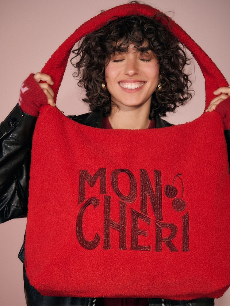 Red Mon Cheri - Rockett St George Borg Shoulder Bag - Bild 1 von 11 Red Mon Cheri - Rockett St George Borg Shoulder Bag - Bild 1 von 11
