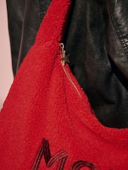 Rockett St George Red Mon Cheri Borg Shoulder Bag - Image 3 of 11