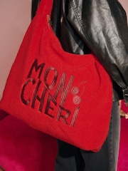 Rockett St George Red Mon Cheri Borg Shoulder Bag - Image 4 of 11