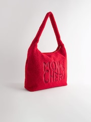 Rockett St George Red Mon Cheri Borg Shoulder Bag - Image 5 of 11