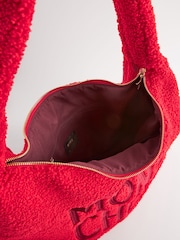 Rockett St George Red Mon Cheri Borg Shoulder Bag - Image 7 of 11