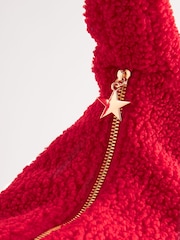 Rockett St George Red Mon Cheri Borg Shoulder Bag - Image 8 of 11