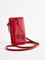 Rockett St George Red Cherry PU Cross-Body Phone Holder - Image 5 of 8