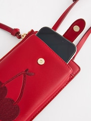 Rockett St George Red Cherry PU Cross-Body Phone Holder - Image 7 of 8