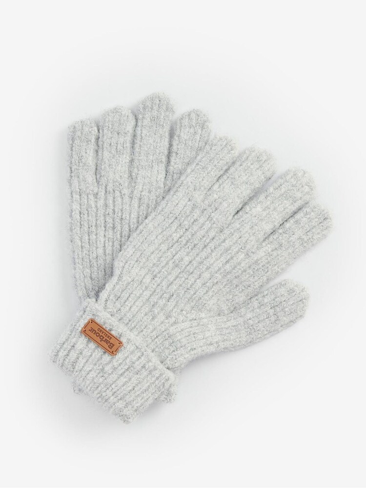 Barbour® International Light Grey Pendle Knitted Gloves - Image 1 of 1