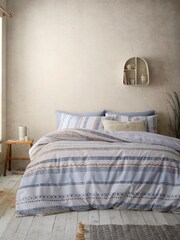 Pineapple Elephant Beige Vida Stripe Reversible Duvet Cover Set - Image 1 of 5