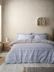 Pineapple Elephant Beige Vida Stripe Reversible Duvet Cover Set - Image 3 of 5