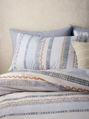 Pineapple Elephant Beige Vida Stripe Reversible Duvet Cover Set - Image 4 of 5