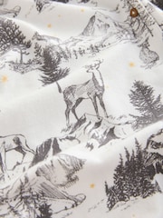 Ecru Reindeer Matching Family Womens 100% Cotton Christmas Flannel Night Shirt - Image 7 of 7