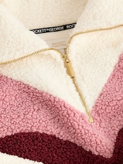 Rockett St George Berry Borg Zip Fleece - Image 8 of 8