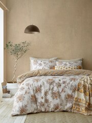 Pineapple Elephant Beige Sahara Floral Reversible Duvet Cover Set - Image 1 of 4
