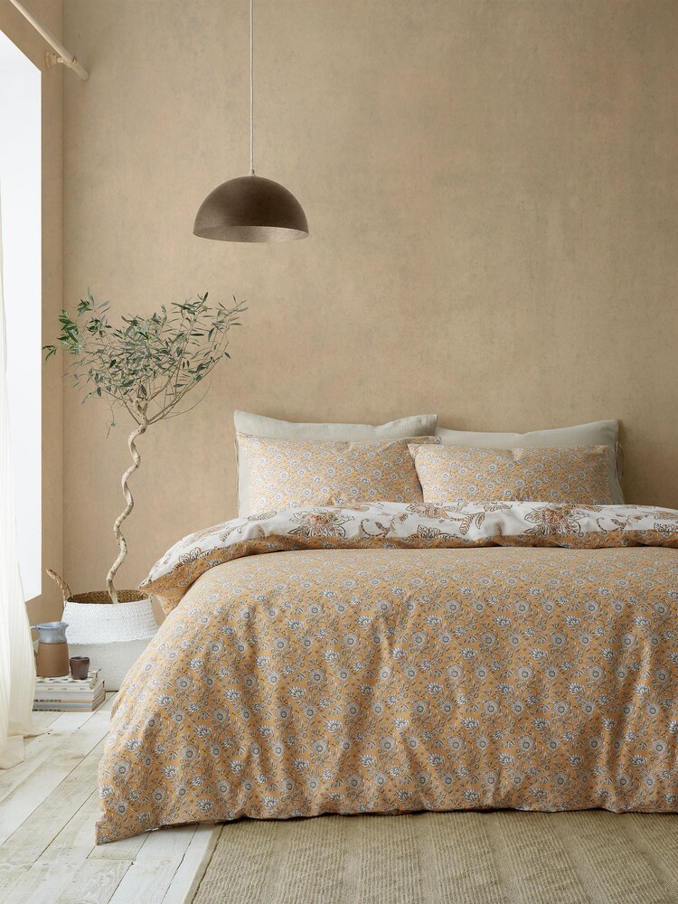 Pineapple Elephant Beige Sahara Floral Reversible Duvet Cover Set - Image 2 of 4