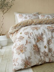 Pineapple Elephant Beige Sahara Floral Reversible Duvet Cover Set - Image 4 of 4
