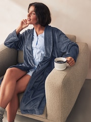 Azul marino - Bata ribeteada supersuave - Imagen 1 de 6