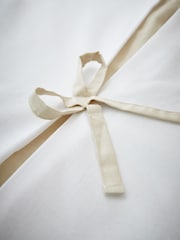 Catherine Lansfield White Milo Bow Duvet Cover Set - Image 4 of 4