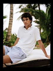 Tommy Hilfiger White Medium Stripe Drawstring Swim Shorts - Image 1 of 5