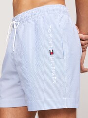 Tommy Hilfiger White Medium Stripe Drawstring Swim Shorts - Image 5 of 5